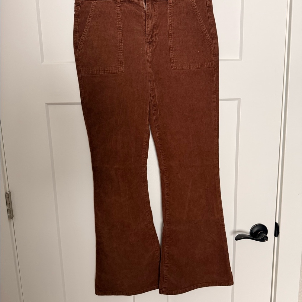 American Eagle Outfitters Rust Flare Pants